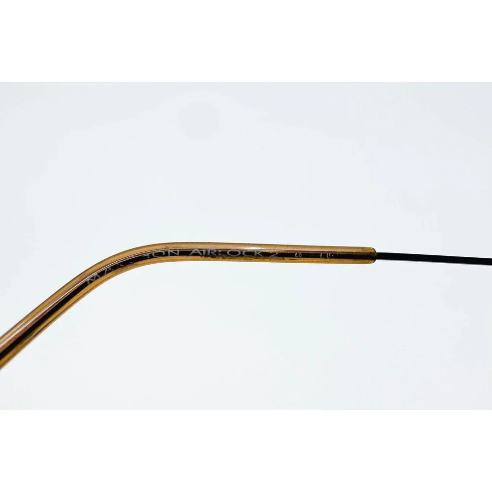Marchon Airlock Eyeglasses Unisex Brown Rimless Oval 760/4 49-20-135 49mm